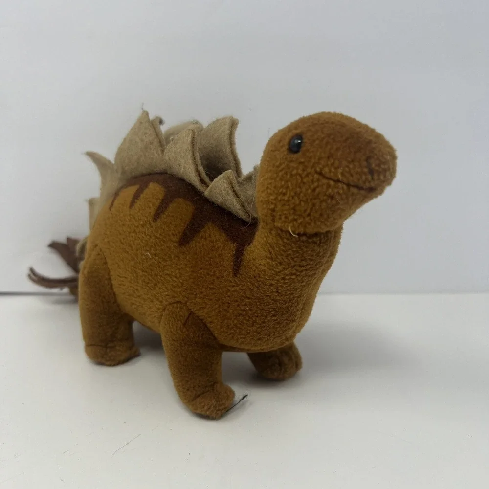 Vintage Dakin Brown Dinosaur‎ Plush Stuffed Animal Toy 9.5